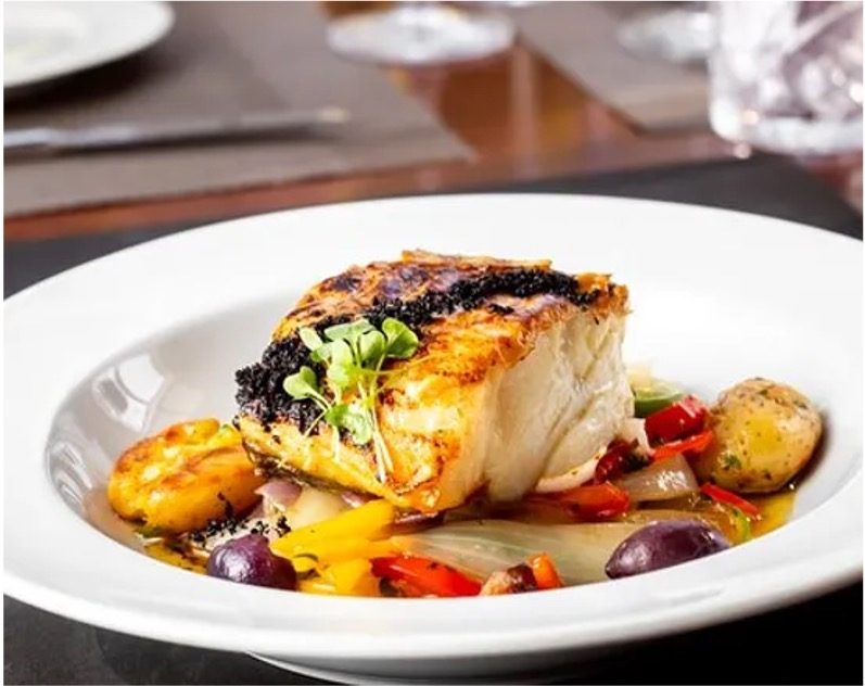 Mango panna cotta dessert at Downunder by Justin Jennings Lisbon